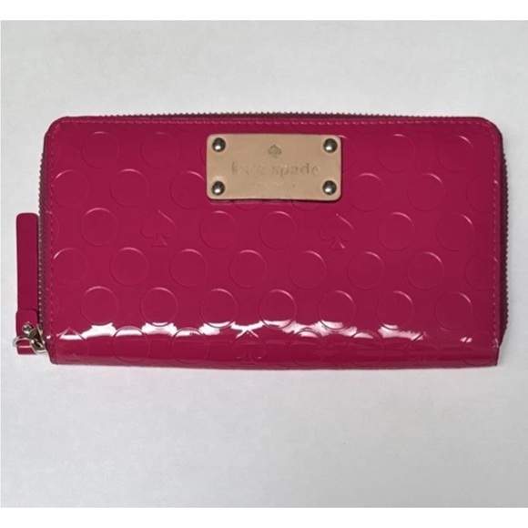 Kate Spade Neda Fuscia Zip Around Accordian Style Wallet NWT - Picture 1 of 7